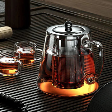 Heat-Resistant Glass Teapot with Infuser