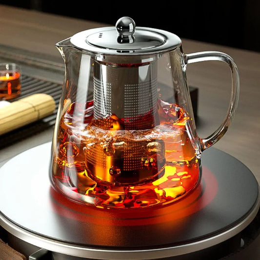 Heat-Resistant Glass Teapot with Infuser